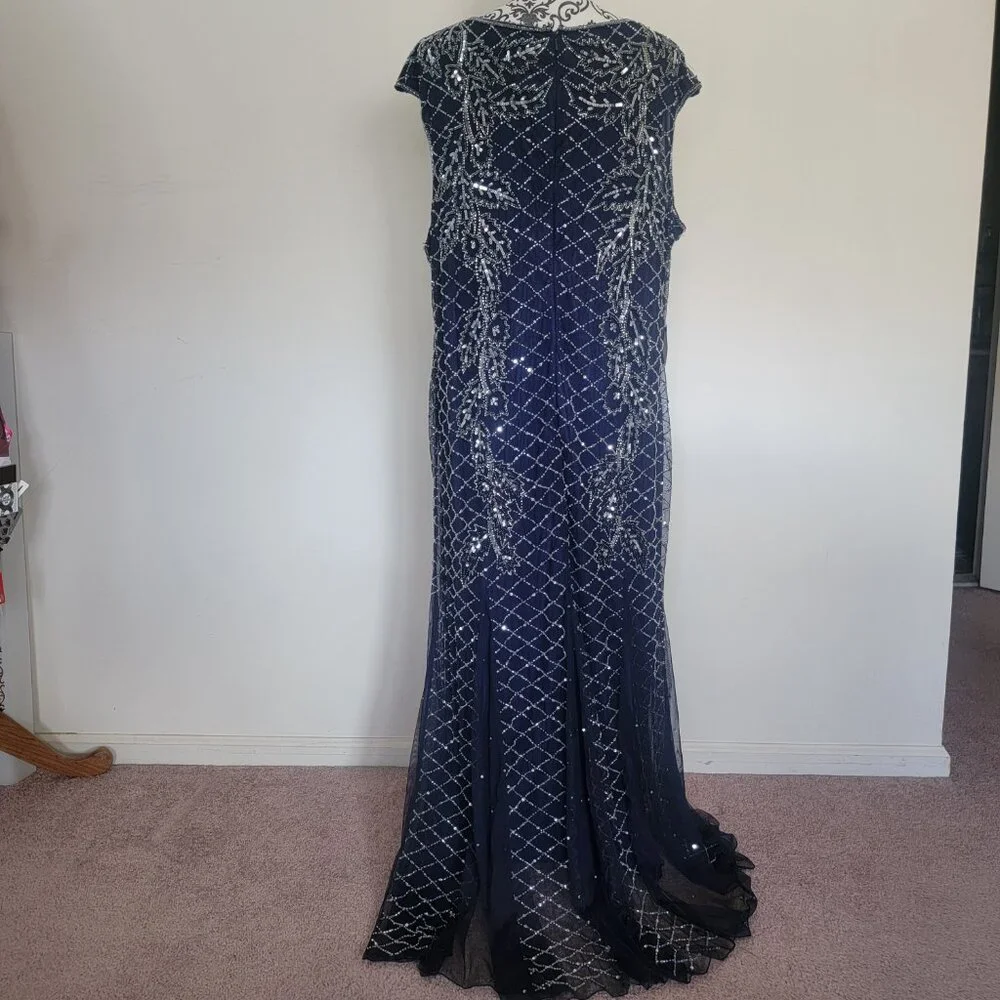 Prelude Formal Beaded Sleeveless Dress Women's Size 20W - Picture 5 of 11